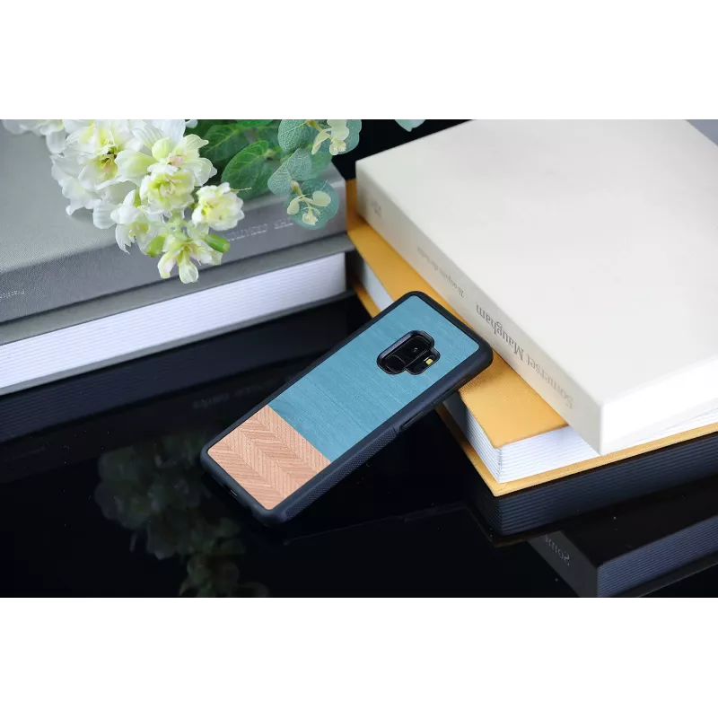 Apsauginis dėklas Samsung Galaxy S9, man and wood, denim black