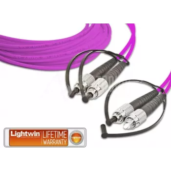 Lightwin aukštos kokybės dvipusis LWL šuoliukas, MM OM4, FC – FC, 3 m (LDP-50 FC-FC 3.0 OM4)