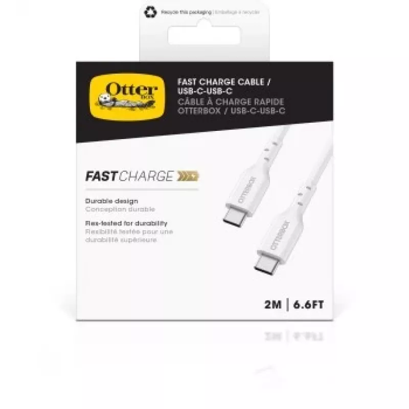 USB-C į USB-C laidas OTTERBOX 78-81360 — 24 kontaktų, USB 2.0, 3A, 2,0 m, Baltas
