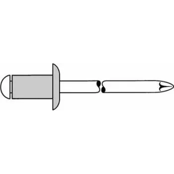 Aklė kniedė GESIPA 1455053 Al/A2 5x16 mm, sukibimas 10,0–12,0 mm, pakuotė 500 vnt.