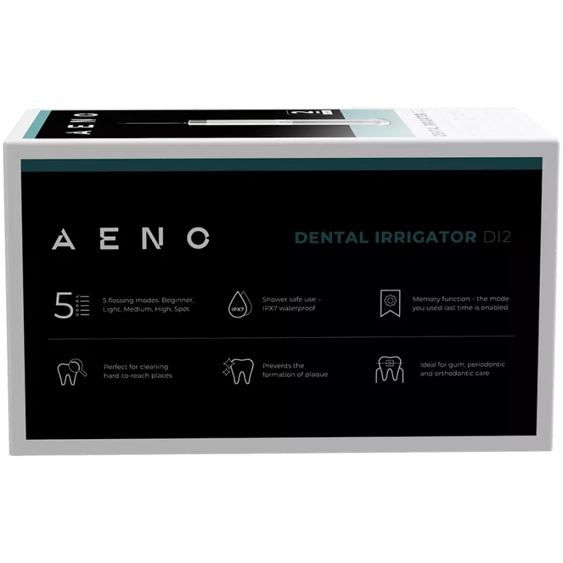 AENO DI2 dantų irigatorius, 3.7V, 8W, 2500mAh, 200ml