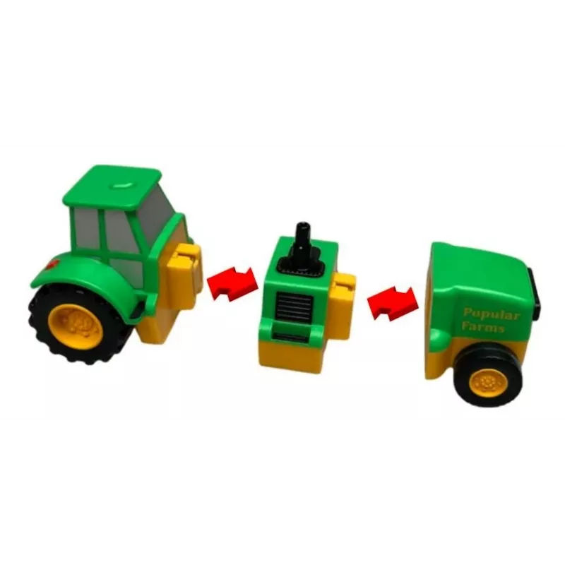 Popular Playthings Ūkio transporto priemonių rinkinys Mix or Match (dvikalbis)
