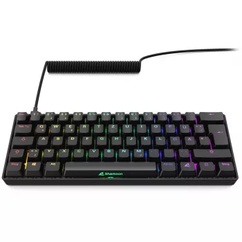 Klaviatūra Sharkoon 100065629 Home USB QWERTZ vokiška juoda