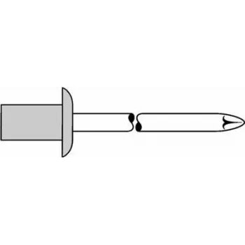 Aklakniedė GESIPA 4×9,5 mm aliumininis korpusas plieninis strypelis 3,5–5 mm