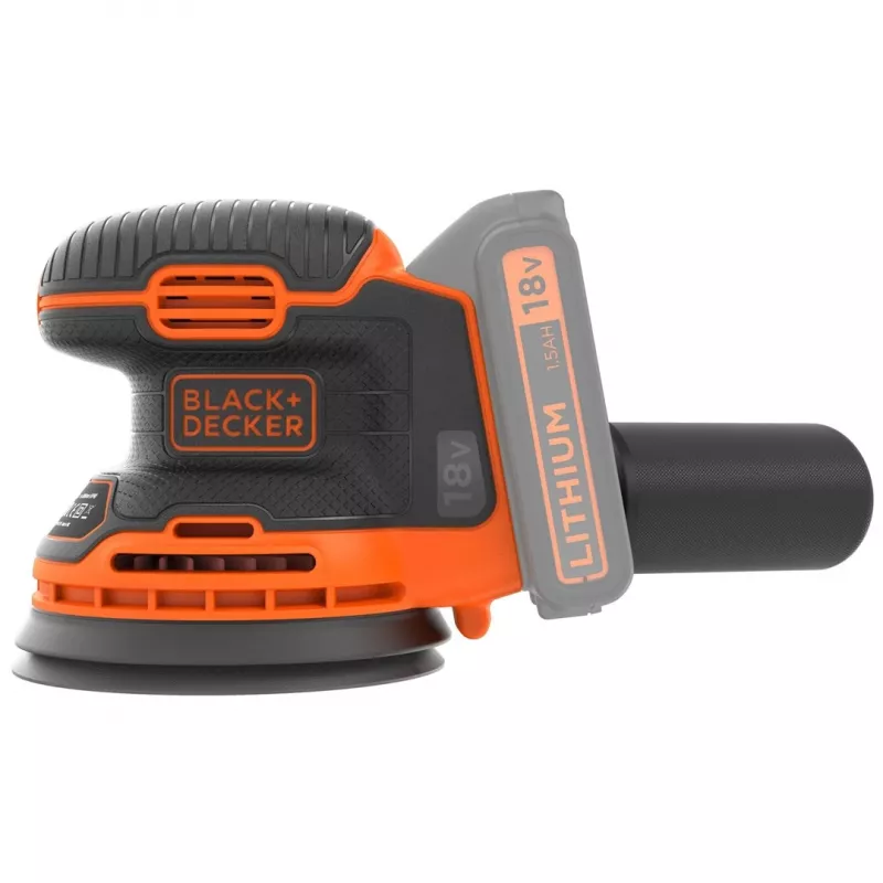 Black & Decker BDCROS18N-XJ nešiojamasis orbitinis šlifuoklis 12000 RPM juoda, oranžinė