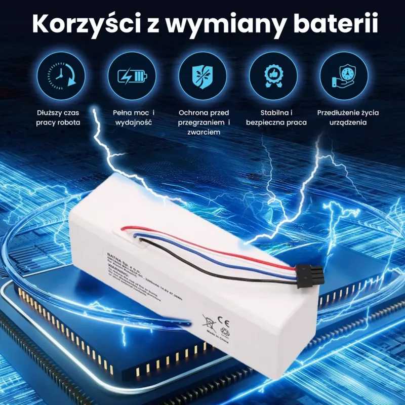 Akumuliatorius Xiaomi Robot 1C P1904-4S1P-MM, 3200mAh, 47,36Wh, STYTJ01ZHM Mijia 1C (Dreame MC1808)