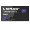 Qoltec 51797 Aktyvus HDMI skirstytuvas 2 x HDMI 4K x 2K | 6Gb/s | 60Hz