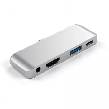 Satechi Aliumininis USB-C Hub skirtas iPad Pro sidabrinis