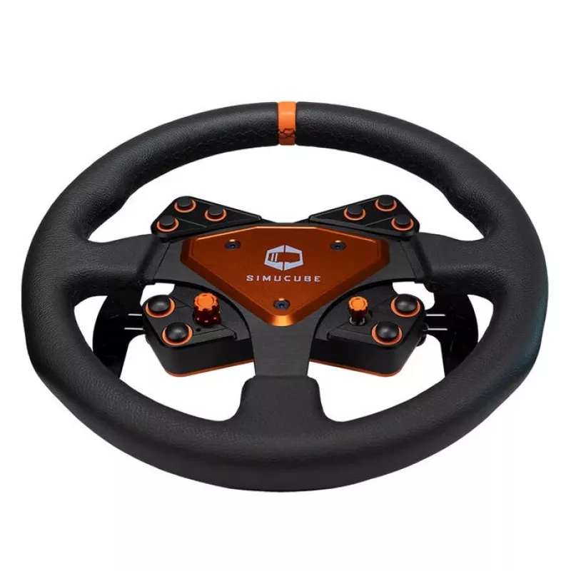 Simucube Tahko vairas, apvalus – 320 mm, oranžinis