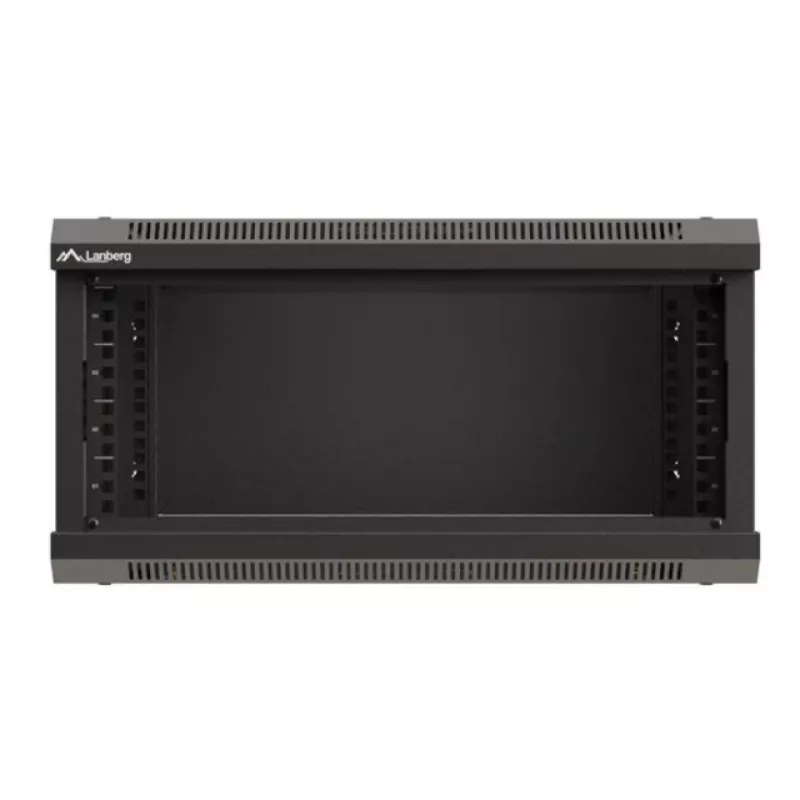 Sieninis spintos stovas LANBERG WF03-5304-10B 19 colių 4U juodas, stiklinės durys