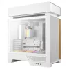 Korpusas staliniam kompiuteriui DeepCool CL6600 WH — baltas, ATX/PS2/SFX/SFX-L maitinimo šaltiniams, 140 mm priekyje, 120/140 mm viršuje/gale, 2,5 colio ir 3,5 colio diskams