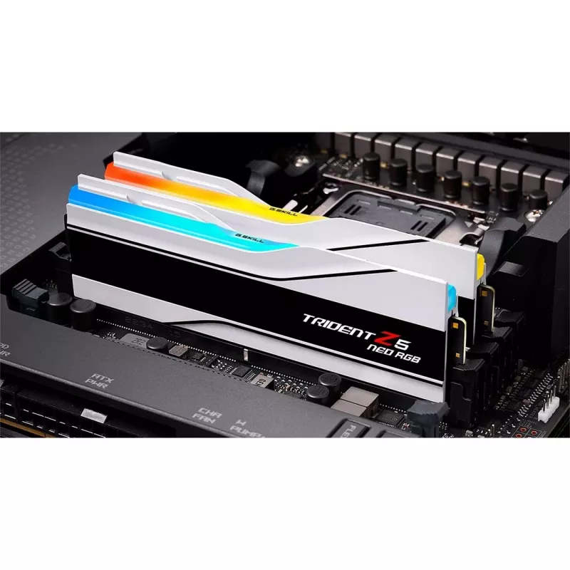 DIMM 32 GB DDR5-6400 (2x 16 GB) Dual-Kit, Arbeitsspeicher weiß, F5-6400J3039G16GX2-TZ5NRW, Trident Z5 Neo RGB, AMD EXPO