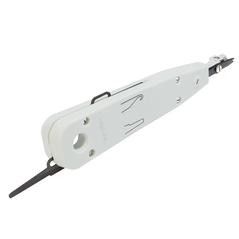Kabelių užspaudimo replės LOGILINK WZ0001A RJ45/RJ11 su pjaustytuvu ir nuėmikliu, balta