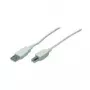 M-CAB USB laidas – USB A tipas (vyriškas) į USB B tipas (vyriškas), 3,0 m, pilka (7100039)