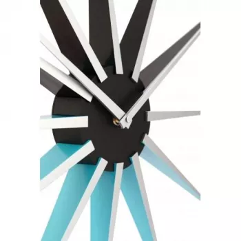 NeXtime Nova 3051bl sieninis laikrodis, Ø50 cm, juodas/mėlynas