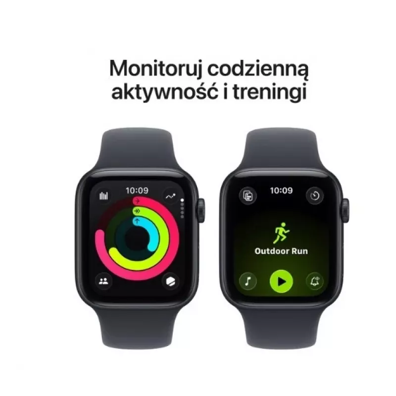 Apple Watch SE 3 GPS+Cellular 44mm vidurnakčio aliuminio korpusas su vidurnakčio sporto juostele M/L