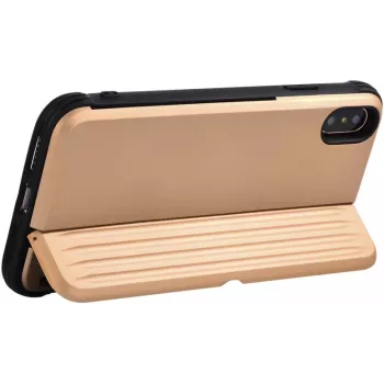 Apsauginis dėklas telefonui Devia H-Card Series, iPhone XS/X 5,8 colio, auksinis
