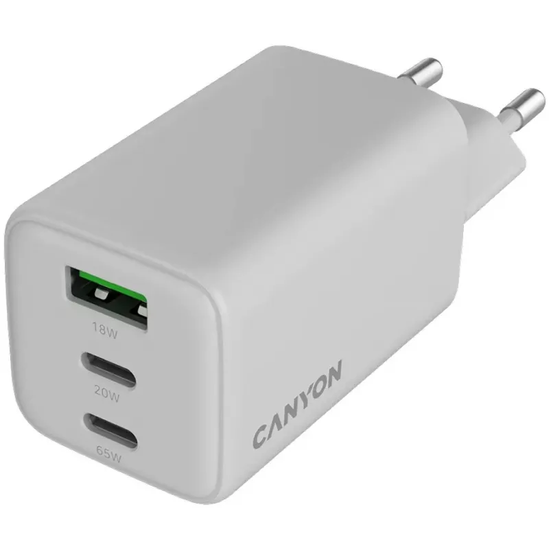 Canyon CNS-CUW65ACC 65W GaN įkroviklis baltas