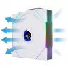 120 mm korpuso ventiliatorius Lian Li 12RTLLCD1W1W ARGB belaidis LCD baltas