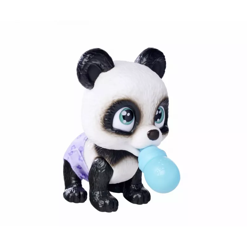 Simba 105950054 Pamper Petz Panda (apie 15 cm) – interaktyvus žaislinis gyvūnėlis su gėrimo ir šlapinimosi funkcija vaikams nuo 3 metų