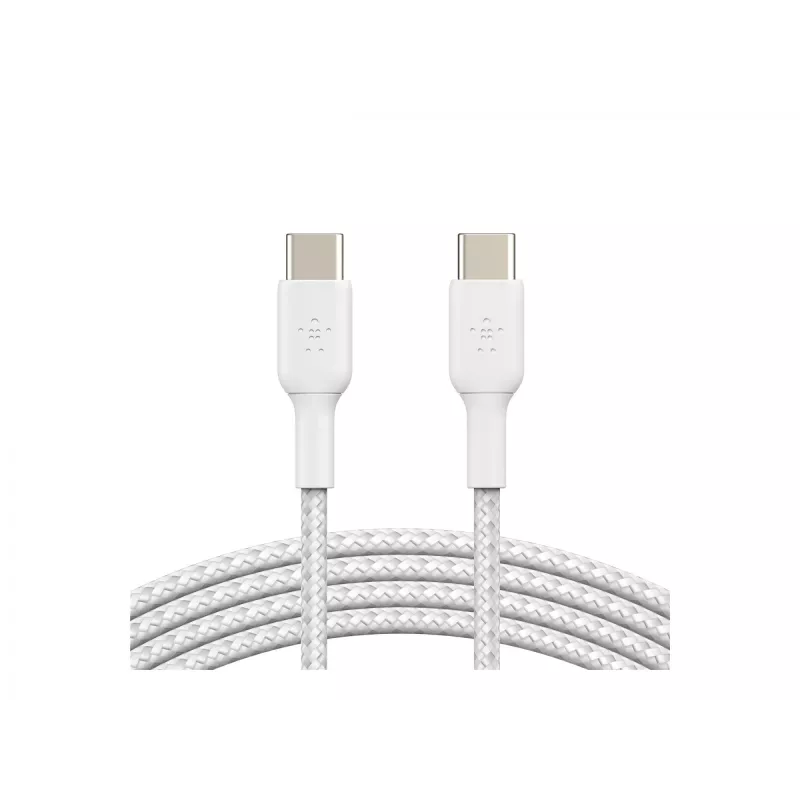 Pintas USB-C – USB-C laidas, 1 m, baltas