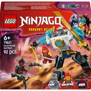 LEGO NINJAGO rinkinys 71827 Zane's Battle Suit Mech, 92 detalės, 2 minifigūrėlės, aukštis 100 mm, amžius 6+