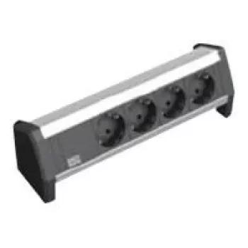 Prailginimas Bachmann DESK 1 3m 4 AC lizdai Juoda Pilka