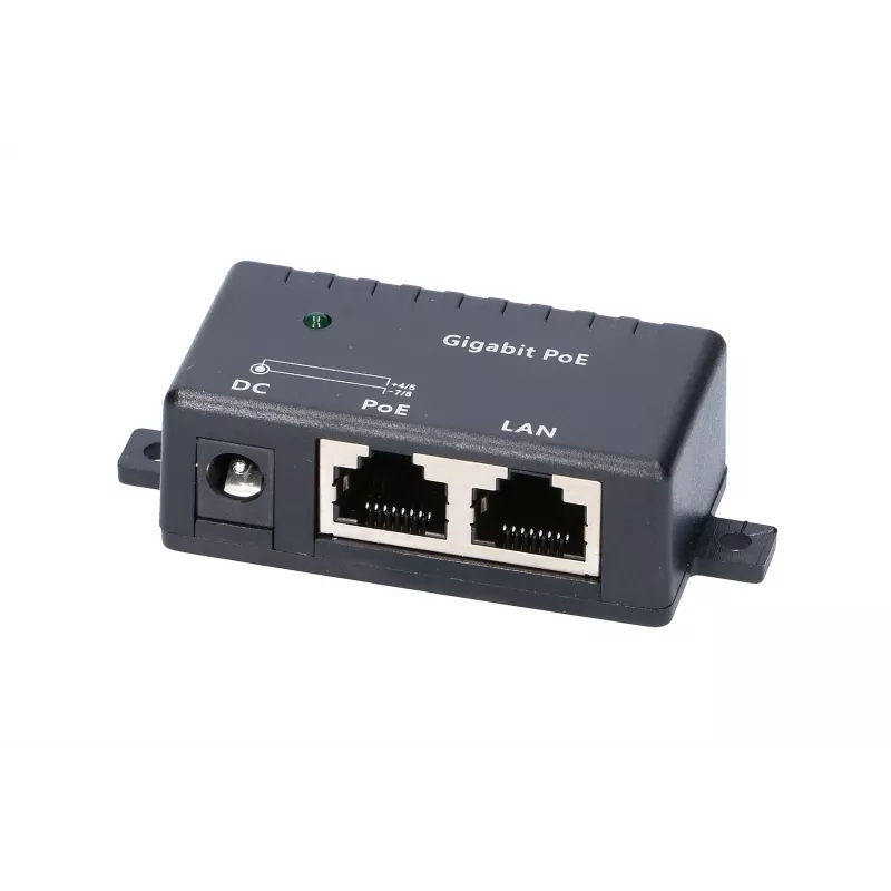 Gigabitinis PoE injektorius Extralink 1 prievadas, 1x 1000 Mb/s RJ45, kubas