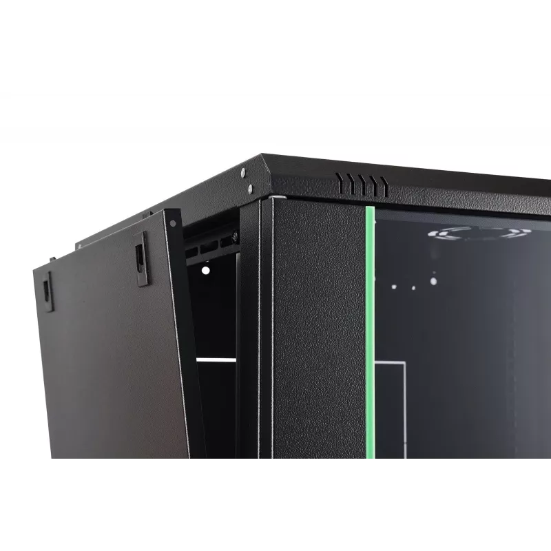 Sieninis tinklo spintas DIGITUS Dynamic-N DN-37111 — 12U, 600x600 mm, IP20, spynelė