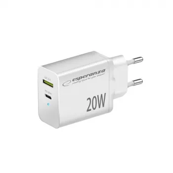 Esperanza EZC105W sieninis įkroviklis 20W Baltas