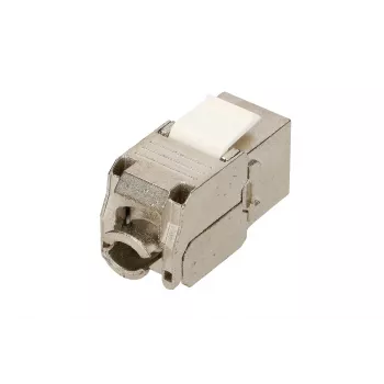 Extralink Keystone CAT6A STP RJ45 kampinis metalinis kištukinis lizdas, vieno prievado
