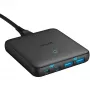 Anker 543 PowerPort Atom III 65W plonas 4 prievadų GaN įkroviklis su 1x USB-C 45W, 1x USB-C 20W, 2x USB-A