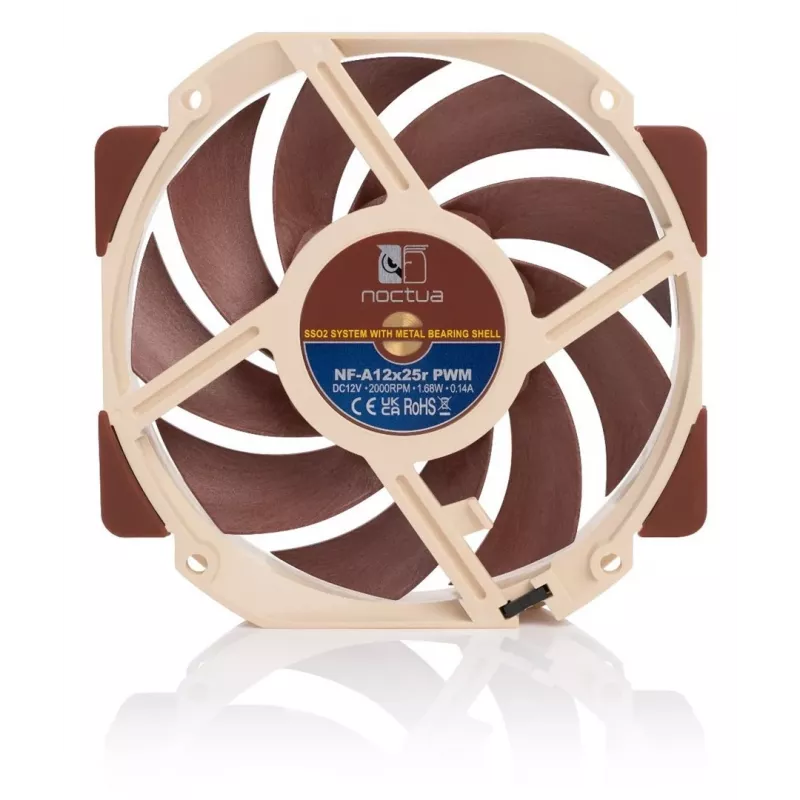 Ventiliatorius Noctua NF-A12X25R PWM 12 cm smėlio ruda 2000 RPM 102,1 m³/h