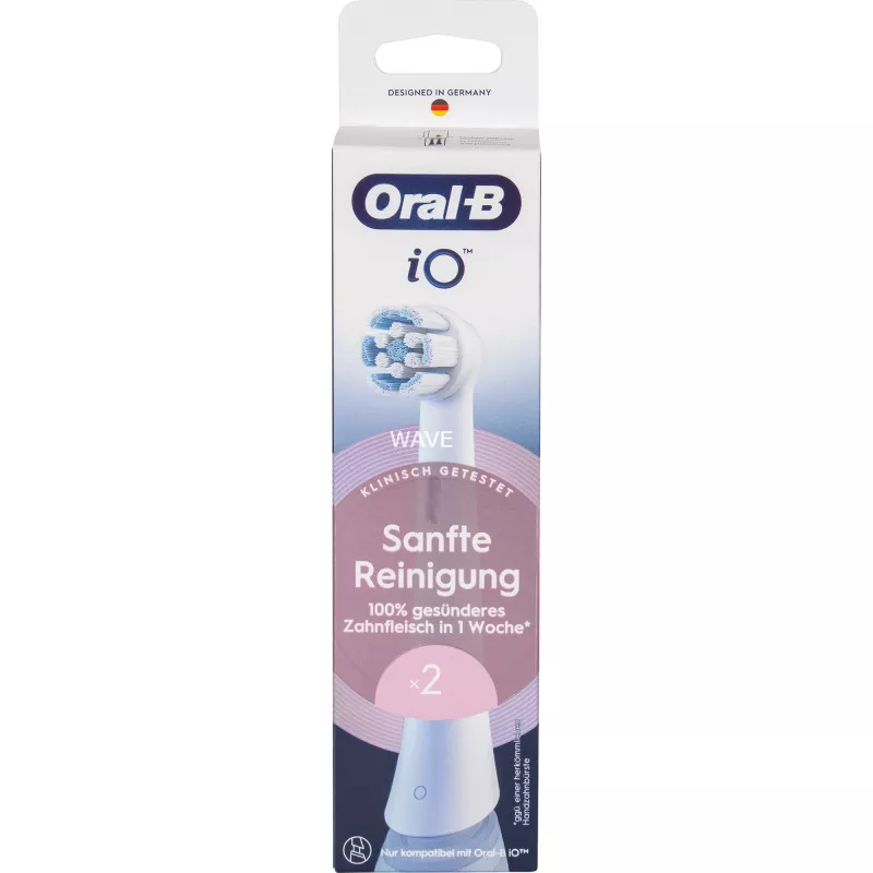 Pakeičiamos šepetėlio galvutės Oral-B iO Gentle Cleaning White, 2 vnt.