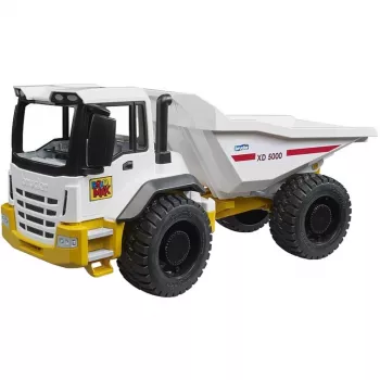BRUDER ROADMAX model 03470 – vaikiškas savivartis, tvirtas ABS plastikas, judinamas kėbulas