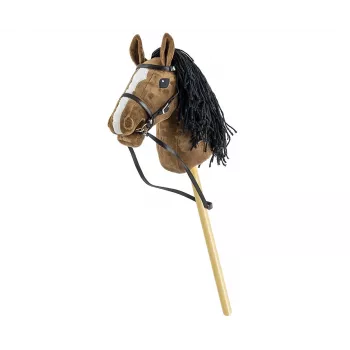 Žaislinis arkliukas ant pagaliuko Hobby Horse tamsiai ruda
