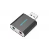 Vention USB išorinė garso plokštė Black Metal Type