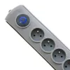 Apsauginis įtampos filtras Qoltec 50165 Pilka 6 kištukiniai lizdai 230 V 1,8 m