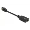 DeLOCK - DisplayPort adapteris - Mini DisplayPort (kištukas) su fiksavimu į DisplayPort (lizdas) - DisplayPort 1.4 - 15 cm - be halogenų, 8K palaikymas - Juoda (65978)