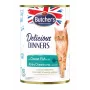 Šlapias ėdalas katėms butcher's Delicious Dinners Ocean Fish Chunks in jelly 400 g, žuvies skonio, senjorams, skardinė