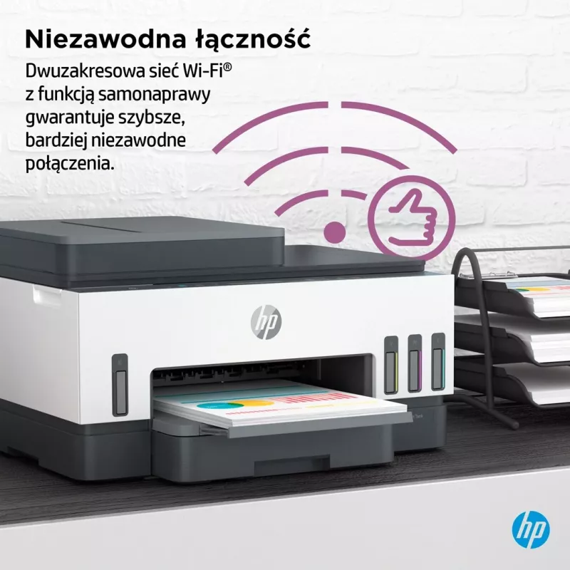 Daugiafunkcis spausdintuvas HP Smart Tank 750 nuolatinio rašalo sistema spalvotas Wi-Fi Smart App dvipusis ADF automatinis dokumentų tiekiklis
