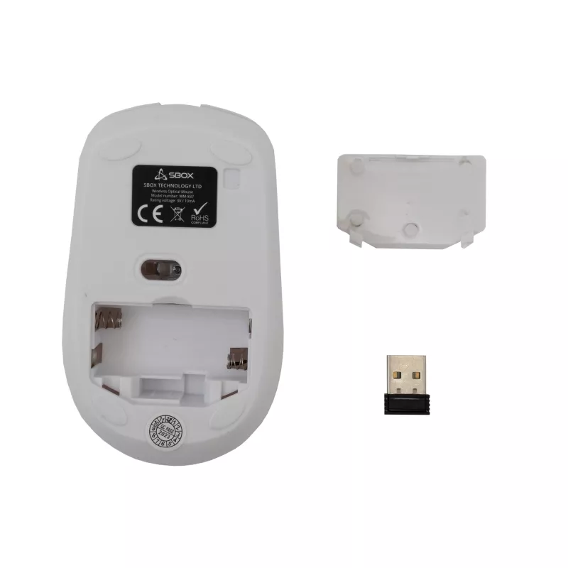 Pelė SBOX WM-837 balta USB Type-A