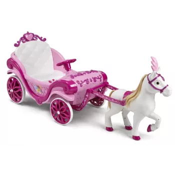 Huffy Electric Disney Princess vežimas su arkliu 6 V rožinis