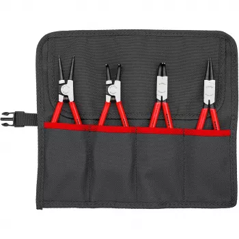 Knipex replių rinkinys vidiniams ir išoriniams fiksavimo žiedams, 4 vnt., ritininiame dėkle, 19-60 mm