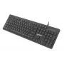 Manhattan Gaming klaviatūra USB, Low Force Key Edition, 12 multimedijos klavišai, vaivorykštinis LED apšvietimas, USB-A, juoda, mažmeninė dėžutė (vokiškas išdėstymas)