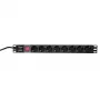 Maitinimo paskirstymo blokas LogiLink PDU8C01, 1U, 8x Schuko, 16 A