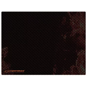 Gaming pelėdų kilimėlis ESPERANZA EGP103R — audinys, 400×300 mm, 3 mm storis, raštuotas paviršius, neslystantis pagrindas, juodas