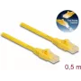 DeLOCK RJ45 laidas Cat.6A U/UTP 0,5 m geltonas