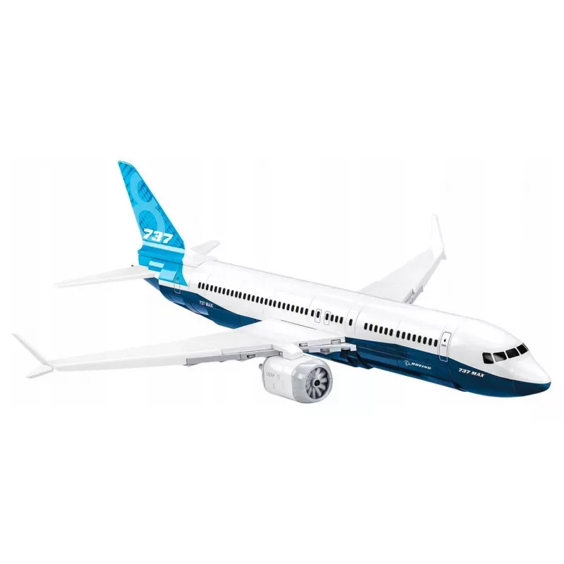Konstruktorius Cobi Boeing 737-8 – 340 detalių, rekomenduojamas amžius 7+, mėlynas ir baltas