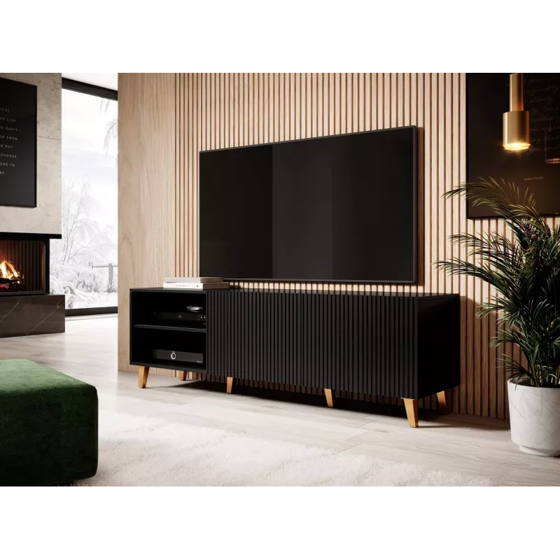 Cama RTV spintelė PAFOS 150x42x52 juodas matinis